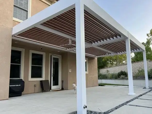 Aluminum pergola and enclosed porch system