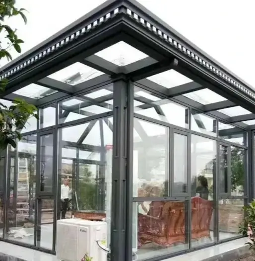 Modular aluminum conservatory frame designed for easier self installation