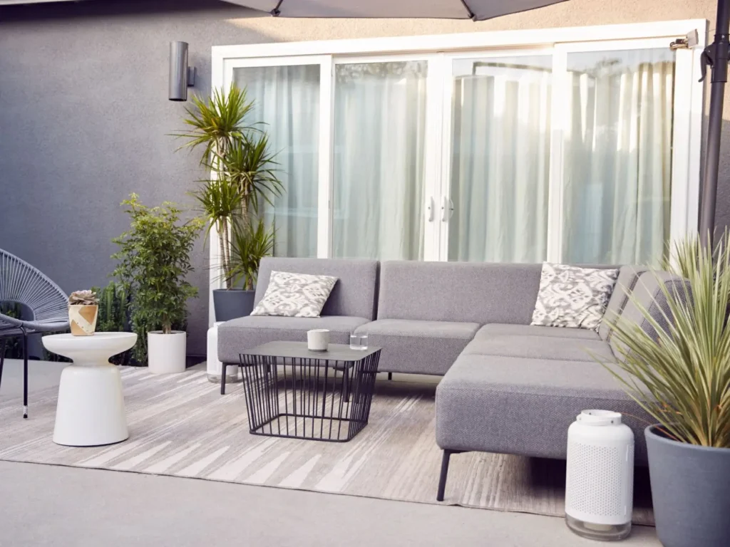 Garden seating location planned for comfort and convenience