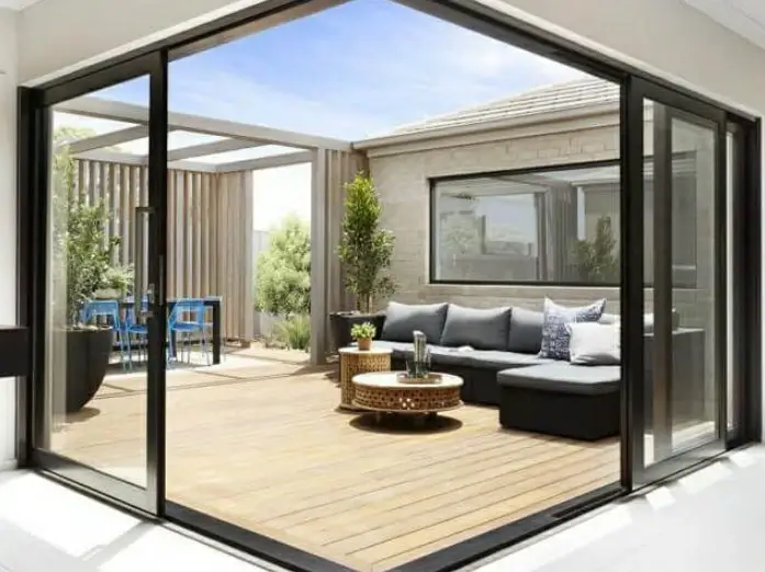 Aluminium sliding doors and windows for modern patio enclosures