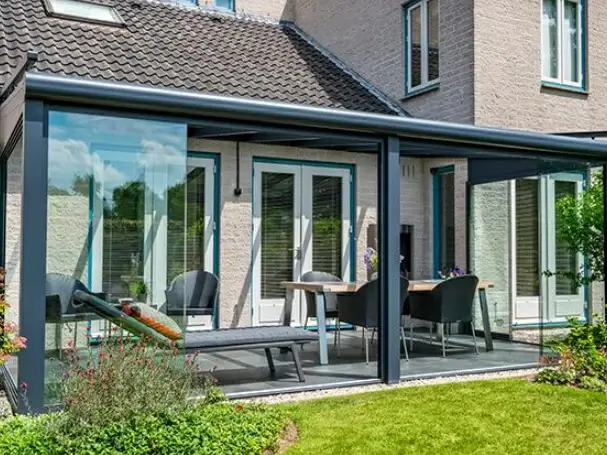 Custom aluminium-framed patio room designed for year-round outdoor living