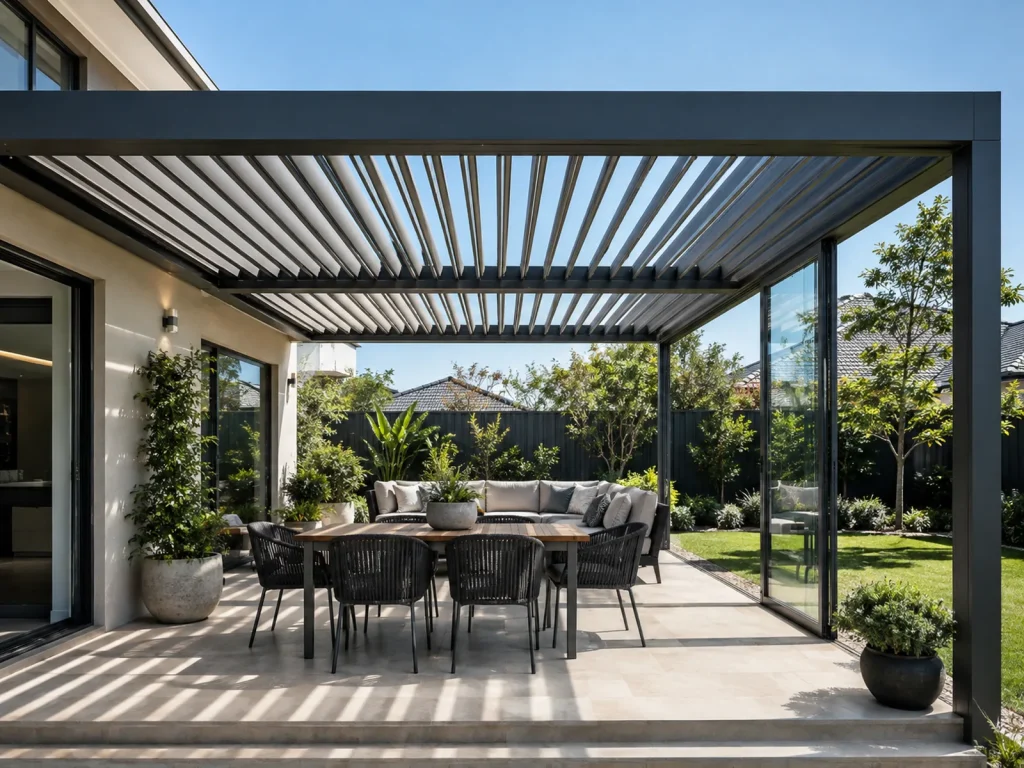 07 motorised louvered pergola alfresco