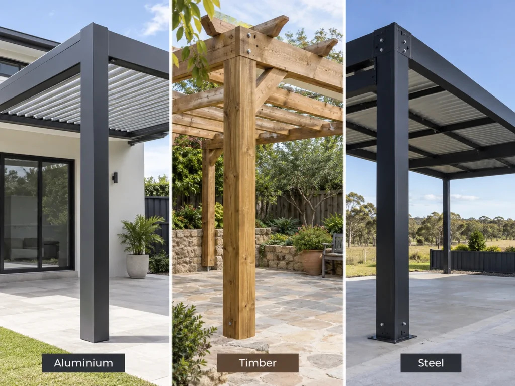 pergola patio materials comparison guide